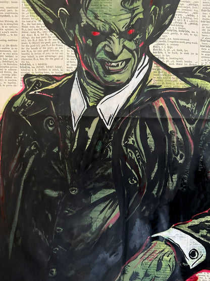 horror villain portrait retro grindhouse style artwork